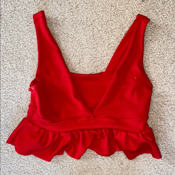Princess Polly Tops - red peplum top